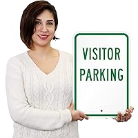 Vista 2 de SmartSign Letrero de "Estacionamiento para visitantes" Aluminio de 12 x 18 pulgadas