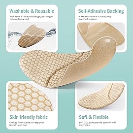 ZAIWOO Metatarsal Pads Women, Ball of Foot Cushions for Women, Heel Inserts for Women, Heel Pads for Shoes, (2 Pairs Foot Pads) High Heel Comfort Pads, Anti Slip, Invisible Design