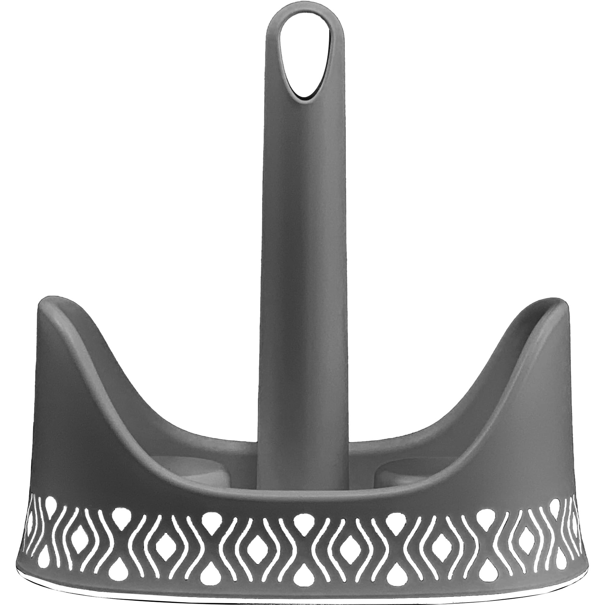 Sicignano | Set Portarotolo Portatovaglioli Portabicchieri, Linea Tosca, Plastica BPA Free - Facile da Spostare, Lavabile in Lavastoviglie, Elegante - 100% Made in Italy (Grigio/Bianco)