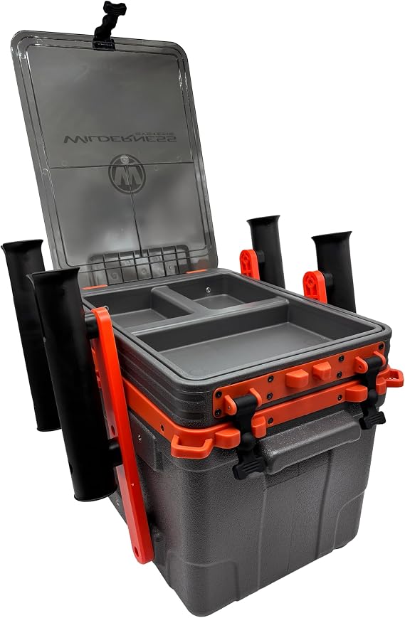 Wilderness Systems Kayak Crate | 4 Rod Holders | Kayak Tackle Storage | Fits Most Kayaks, One Color