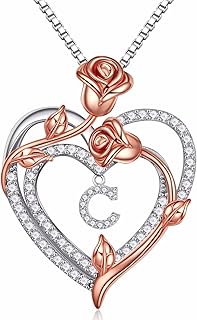 Rose Gold Initial Necklace