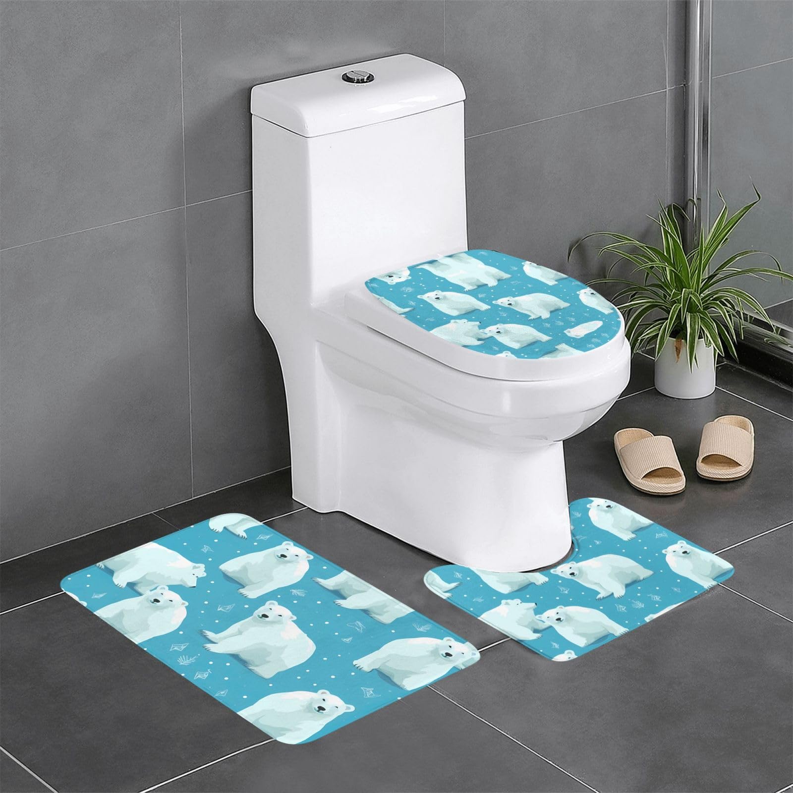 Tapis de salle de bain pour coiffeuse et WC afin de créer une ambiance chaleureuse