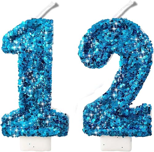 Miniatura 267 de Velas de números con purpurina de oro rosa de 2.8 pulgadas, muchos colores, regalos de cumpleaños de 22 años, velas de cumpleaños, velas de números