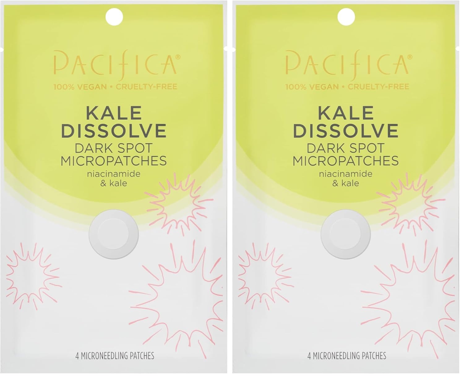 Pacifica Dark Spot Dissolving Micropatches – Microneedling Dots with Niacinamide, Tranexamic Acid & Kale to Fade Post-Acne Marks and Age Spots, Brightening Patch Treatment, Clean Vegan Skincare​