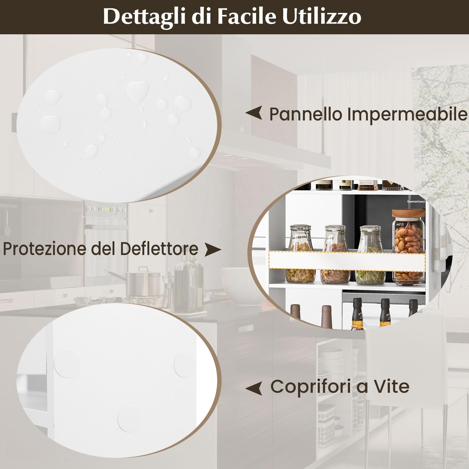 GYMAX Carrelli Portaoggetti a 4 Ripiani, Carrello con Ruote Salvaspazio con Maniglia, Carrello a Scaffale Slim Stretto in Legno per Cucina, Bagno, Lavanderia, 47,5 x 13 x 80,5 cm (Bianco)