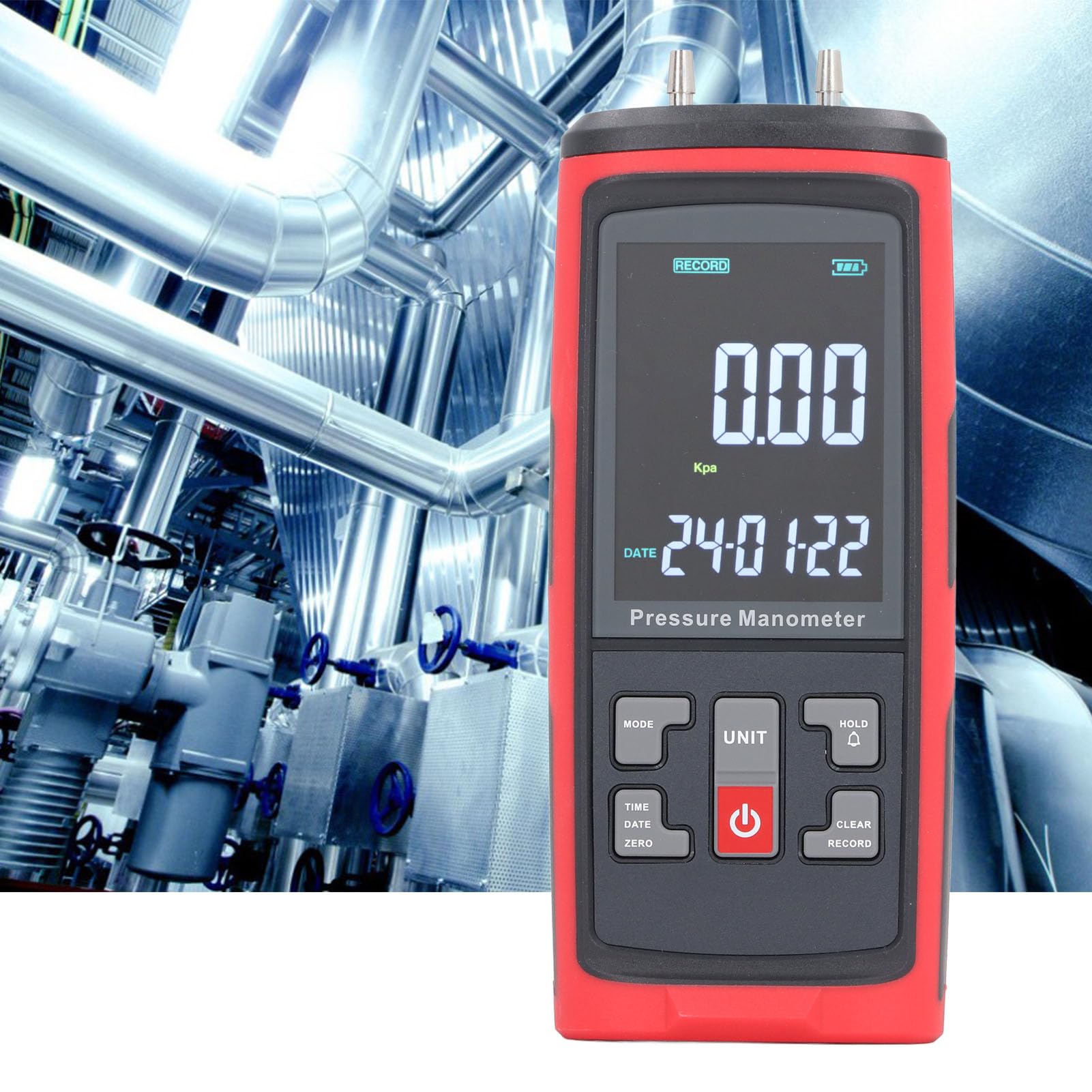 Socobeta Manómetro Diferencial Avanzado con Función de Almacenamiento para Pruebas de Laboratorio ±4KPa