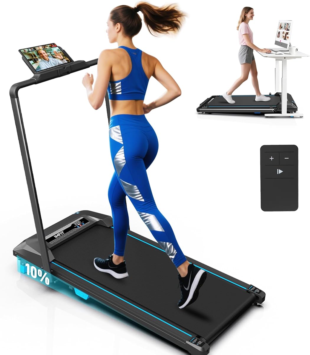 IMFit 4 in 1 Walking Pad Treadmills for Home Pro/Lite/Max (with Vibration), 10/6 kmph | 10% Manual Incline Walking Pads | Quiet 2.5HP Motor, Under Desk Treadmill Gym Equipment, Upto 265Lb, Remote