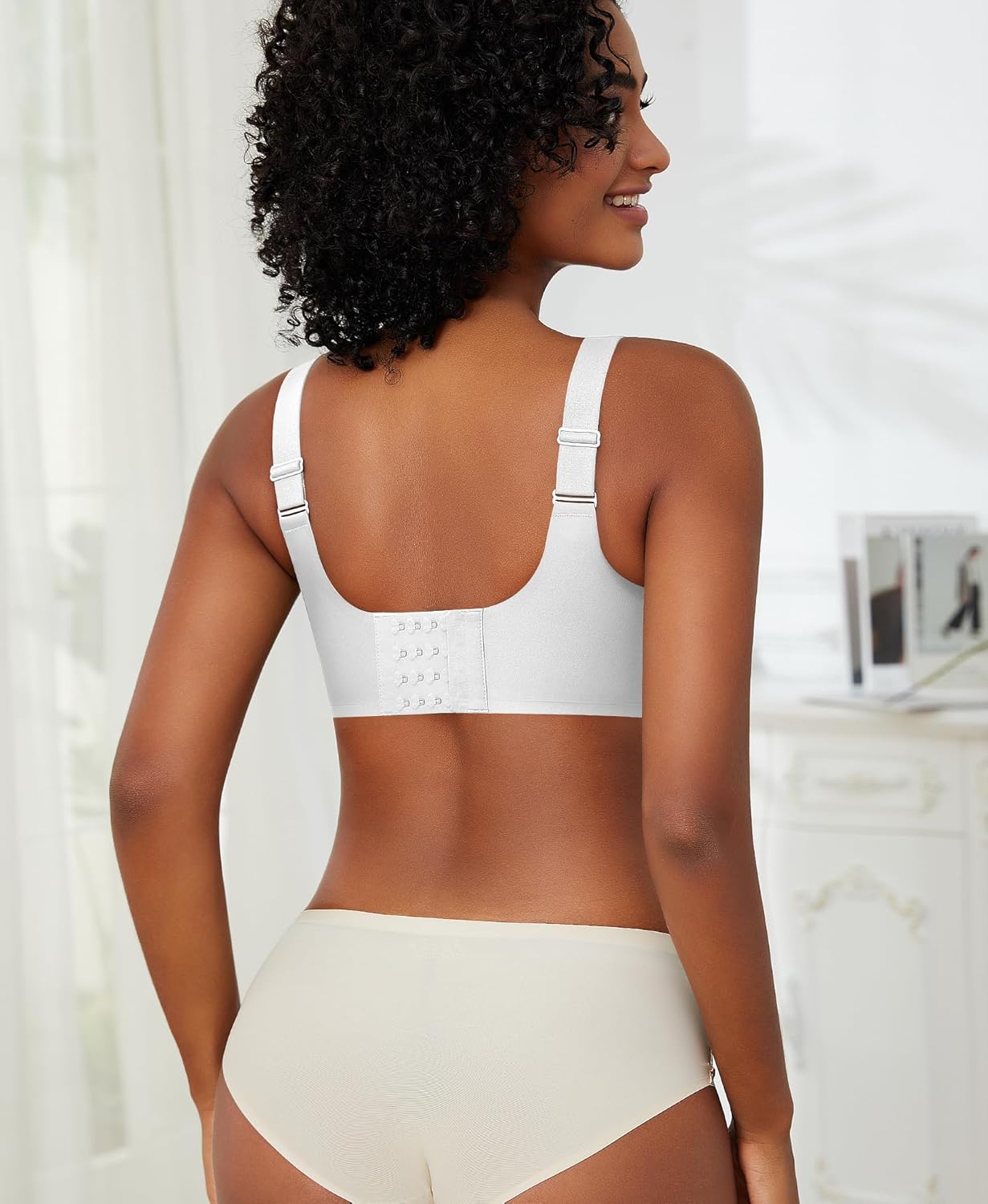 Bras for Women No Underwire Seamless Adjustable Full Coverage Smooth Bralette Wireless Comfort Everyday Bra - Image 4
