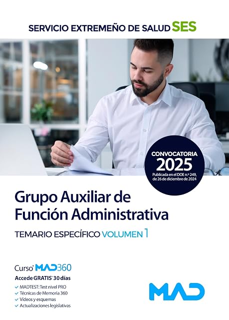 Portada de Grupo Auxiliar de Función Administrativa del Servicio Extremeño de Sal