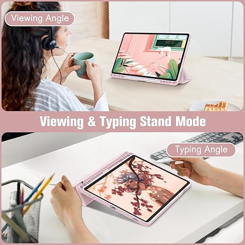 Miniatura 51 de Fintie Funda híbrida delgada para Samsung Galaxy Tab S10 Lite, S10 Fe, S9 FE de 10.9 pulgadas, Tab S9 de 11 pulgadas con soporte para S Pen, a Verde