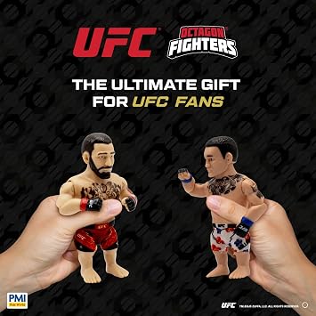 P.M.I. UFC 4.5-Inch Articulated Action Figures Legendary Fights 2-Pack Mystery Assortment Includes 2 Fighters, Accessories and Championship Belt | Official UFC Collectible by PMI Random 1 of 3