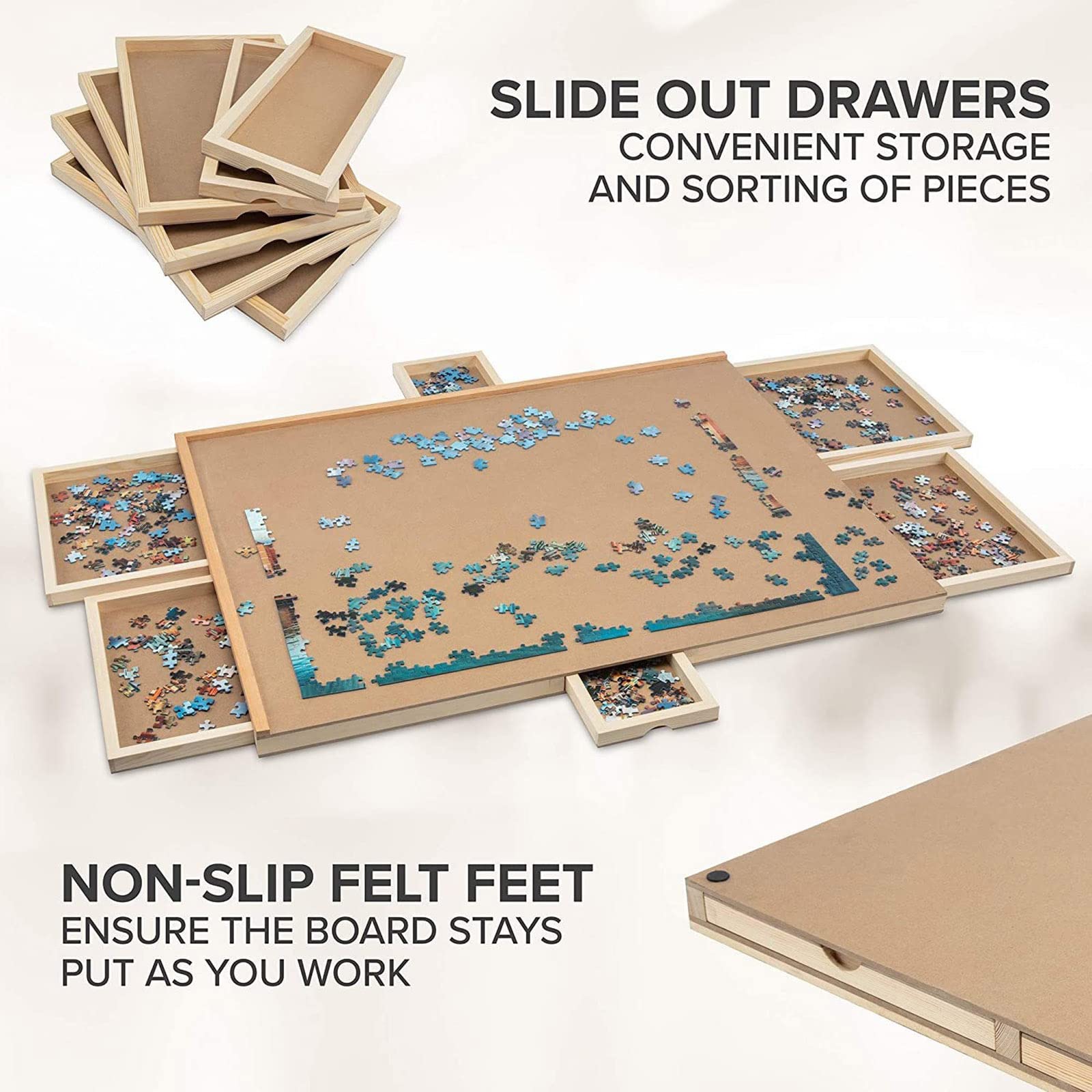 Puzzeltafel Deluxe - Puzzeltafel Met Lades - 86CM x 67CM Puzzeltafel Deluxe - Puzzeltafel Met Lades - 86CM x 67CM