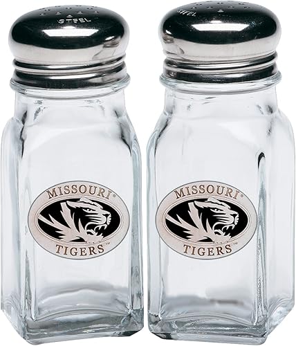 Heritage Pewter Missouri - Juego de 2 salero y pimentero  Vidrio de peltre elaborado por expertos