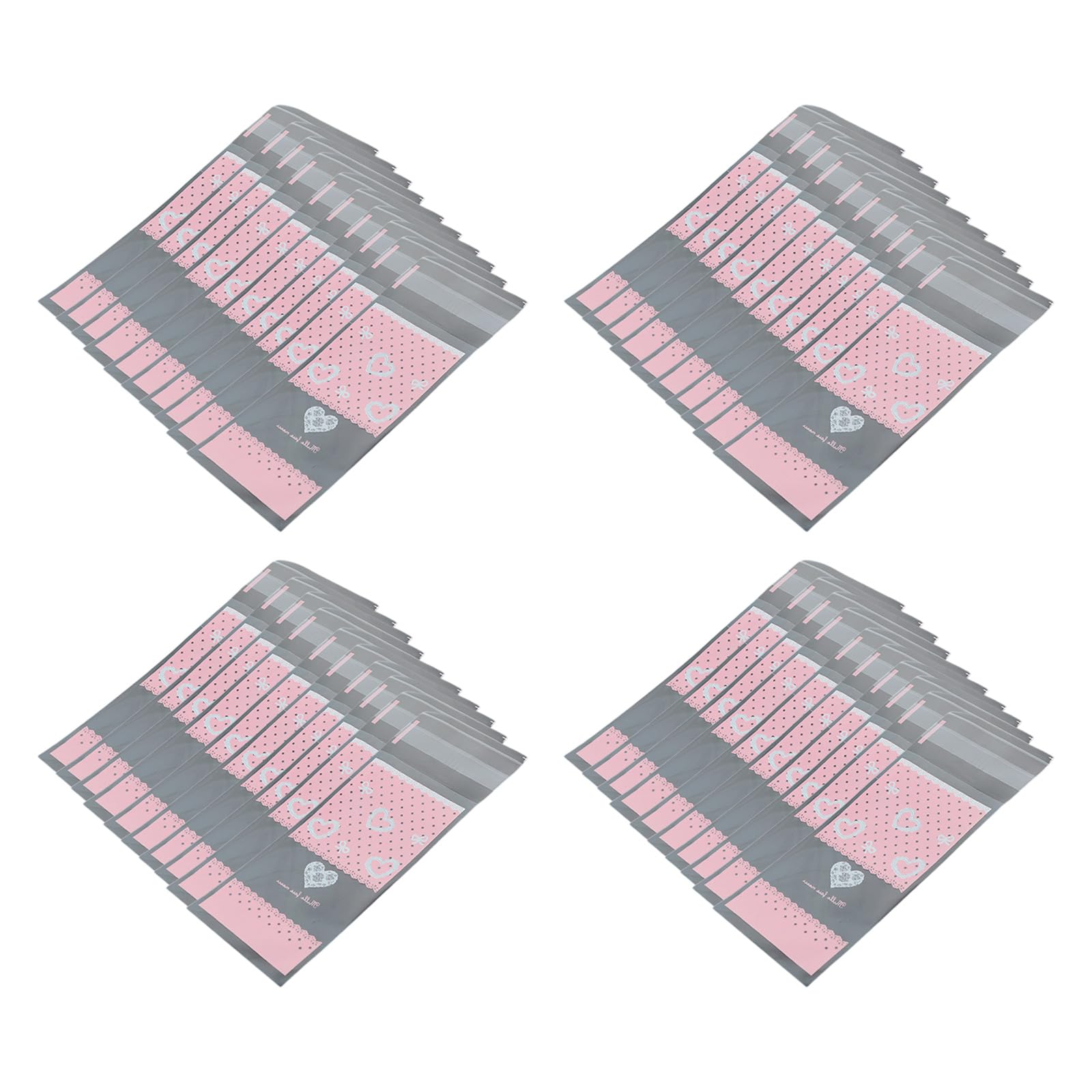 Greabuy Of 100 Clear Selves Closing Lipstick Pouches Storage Container for Cosmetics Makeup Accessories Clear Cosmetic Pouches
