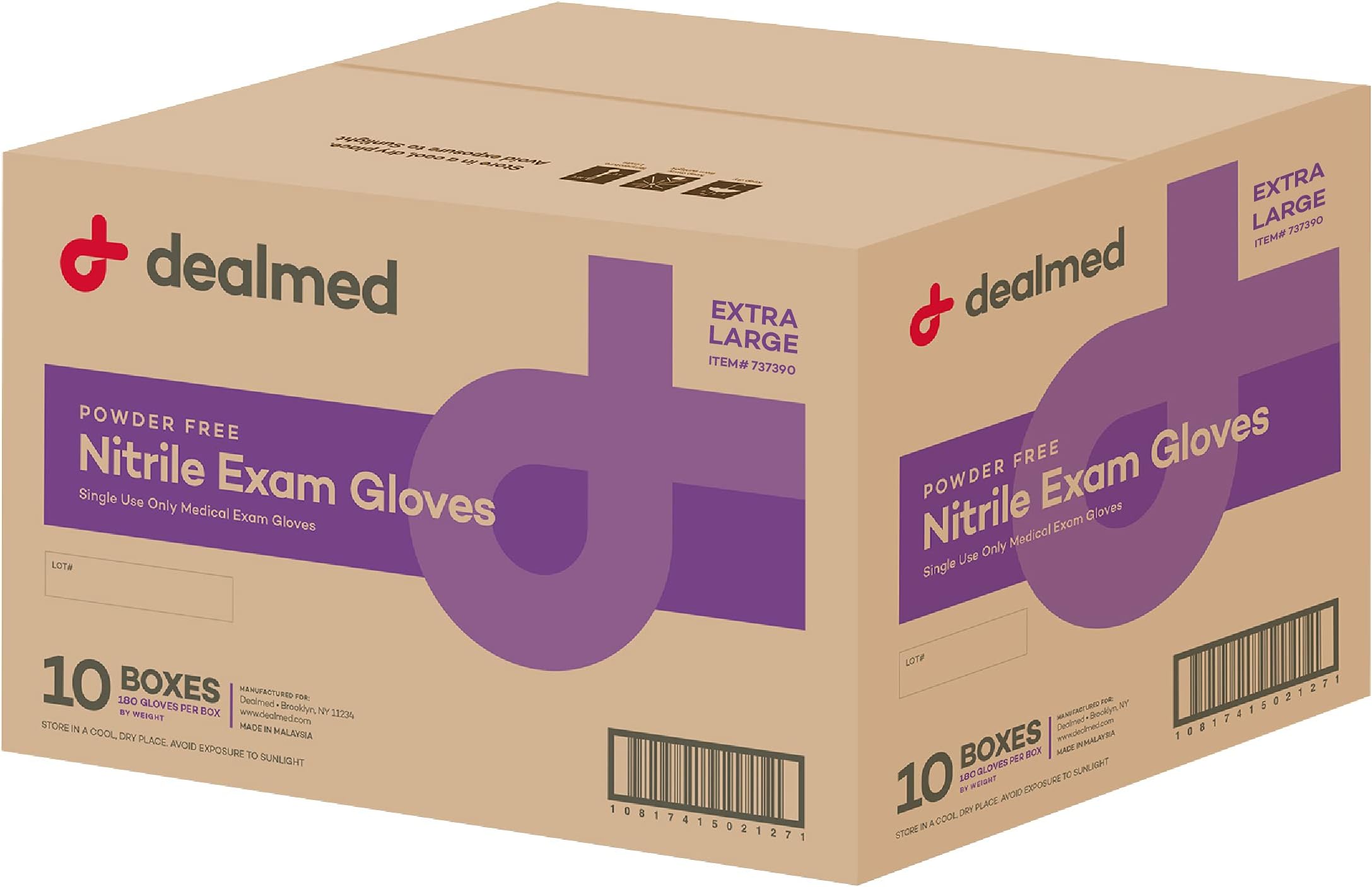 Medical Exam Gloves – 1800 Count XL Nitrile Gloves, Disposable Non-Irritating Latex Free, Multi-Purpose Use for a First Aid Kit and Medical Facilities
