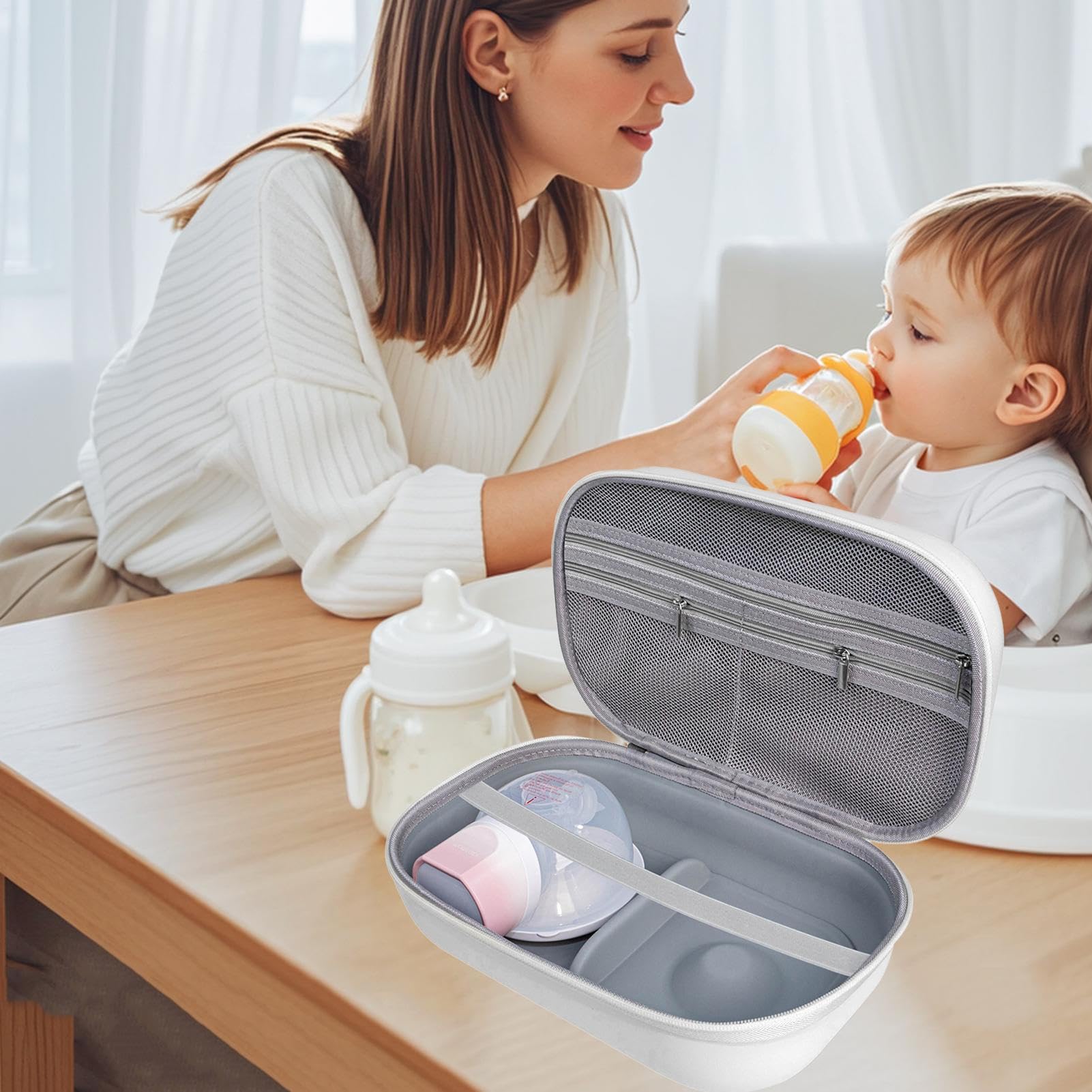 Milchpumpen-Tasche, isolierte Flaschentaschen, tragbar, verstellbar, für Stillen, Mutter, Arbeit, Outdoor, Frauen, Reisen