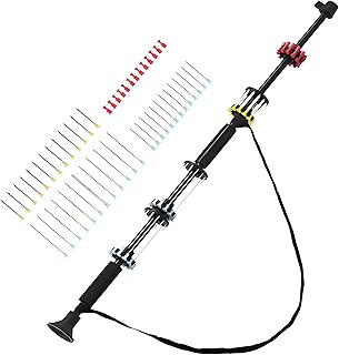 Blow Dart Gun 36" 48" .40 Caliber Blowgun for Hunting Kit with 12 Long/Mid/Short Darts All Aluminum Made, with Sling, Tactical Grip and Optic Sight