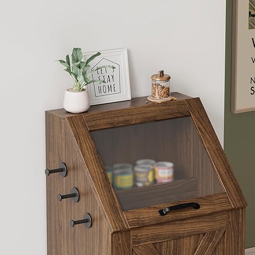 Miniatura 8 de Estación de alimentación para perros, gabinete de almacenamiento de alimentos para perros, estación de alimentación para mascotas con 2 cuencos