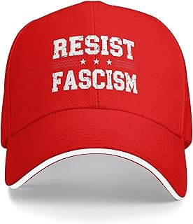 Resist Fascism Baseball Cap Democracy Protest Political Campaigns Golf Hats Running Dad Cap for Men Women