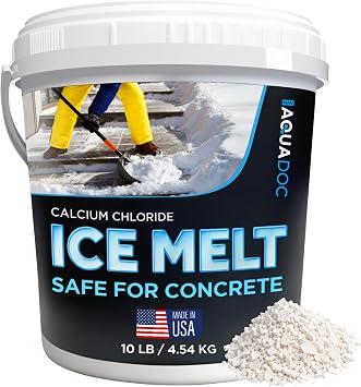 AquaDoc Calcium Chloride Ice Melt 10 lb, Fast Acting, Effective to -25F