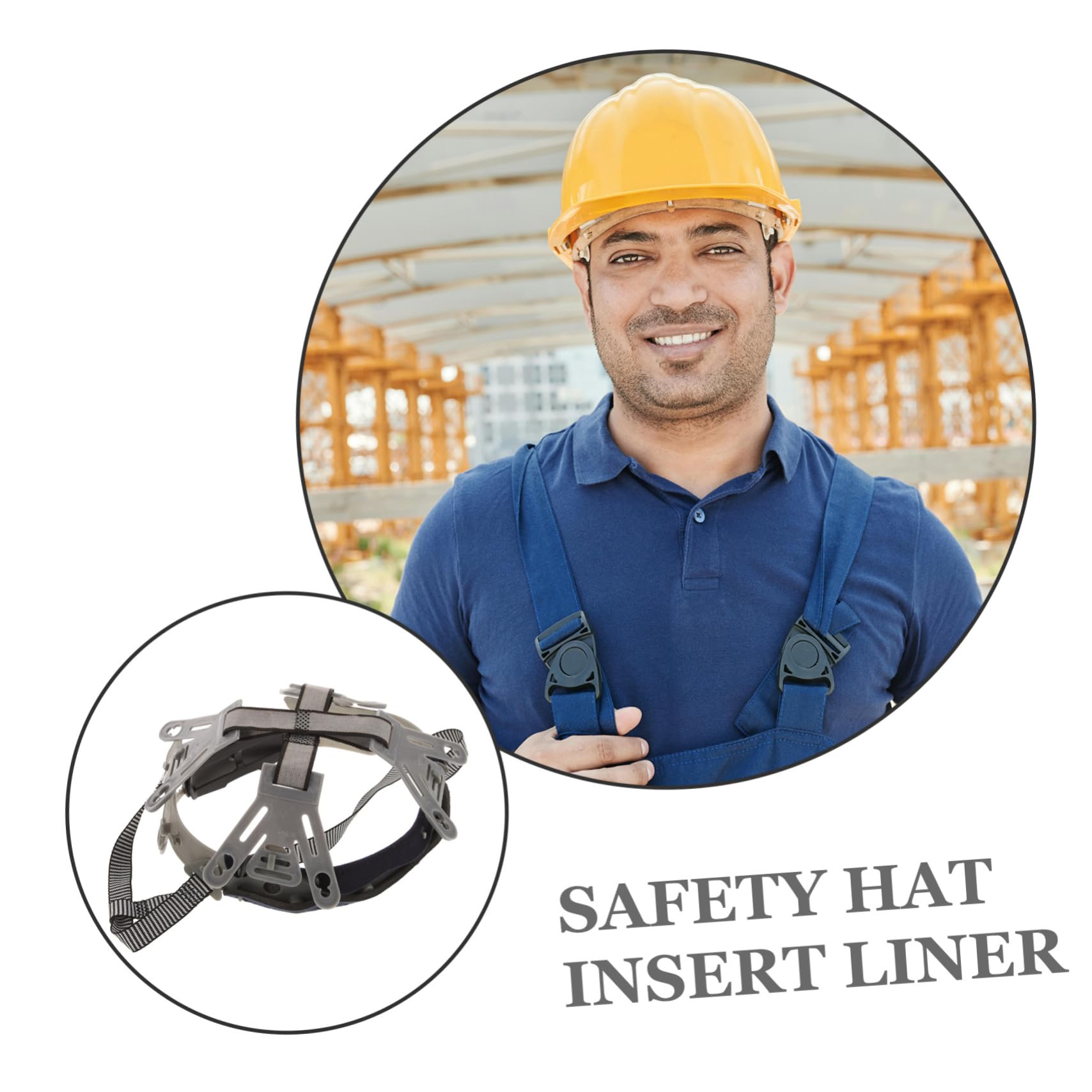 Lurrose Forro del Casco construccion Casco de Seguridad Forro de Casco Barbilla de Casco Universal Duro Accesorio de Hardhat reemplazo de la suspensión del Casco el plastico Grey