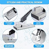 Vista 4 de Heavy Duty Stapler,240 Sheet High Capacity Large Stapler with Staple Remover and 4000 Staples,Nextlifei Effortless Industrial Staplers,Easy to Load
