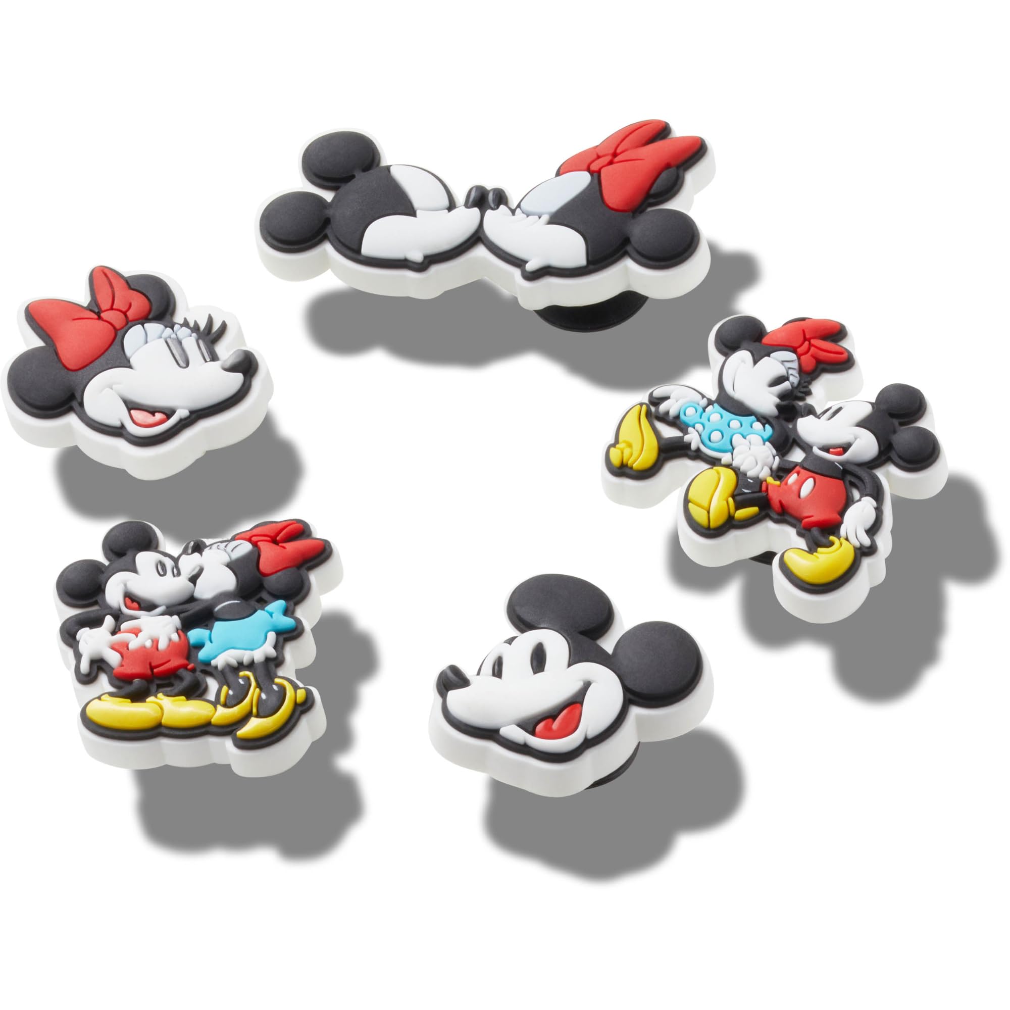 Crocs Paquete de 5 dijes unisex de Minnie Mickey para zapatos, multicolor, talla única, multicolor, Talla única
