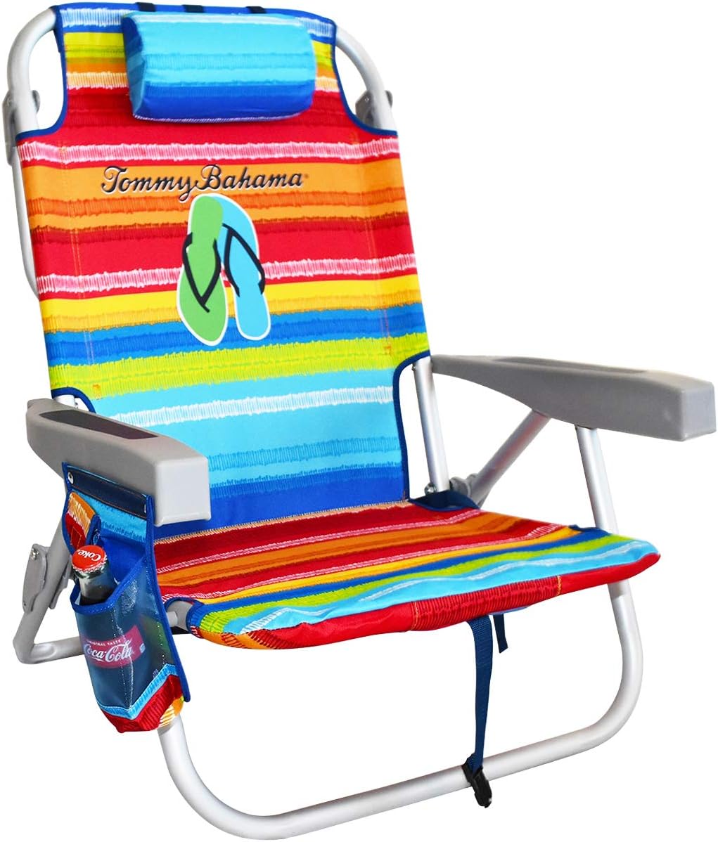 The Tommy Bahama Back Pack Beach Chair Folding Backpack Deck Chair - Flip Flop