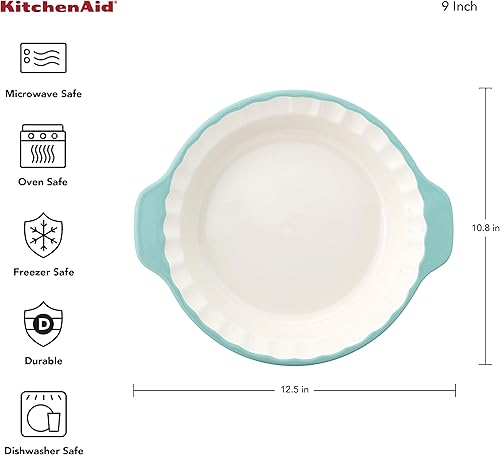 Miniatura 2 de KitchenAid Plato de pastel de gres vitrificado, 9 pulgadas