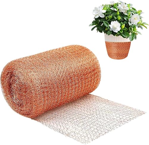 Copper Tape Against Snails, Snail Protection, 12.7 cm x 12 m, Copper Wire Against Snails, Raised Bed, Snail Fence, Pure Copper Mesh, for Garden, Snail Repellent, Nude Slugs