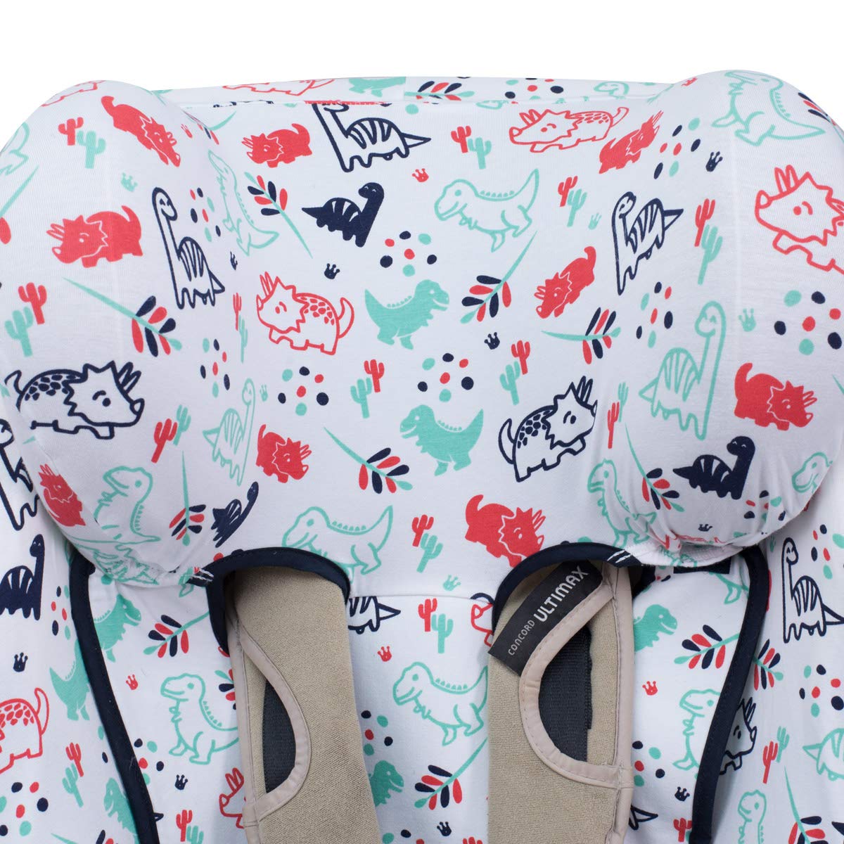 JYOKO KIDS Bezug für Autositz kompatibel mit Concord Ultimax, aus Baumwolle (Dino Party)
