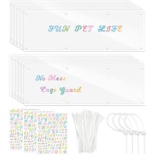 12 Pcs Clear Cage Guard, 13.8"x4.7" Scatter Guard for C&C Cages