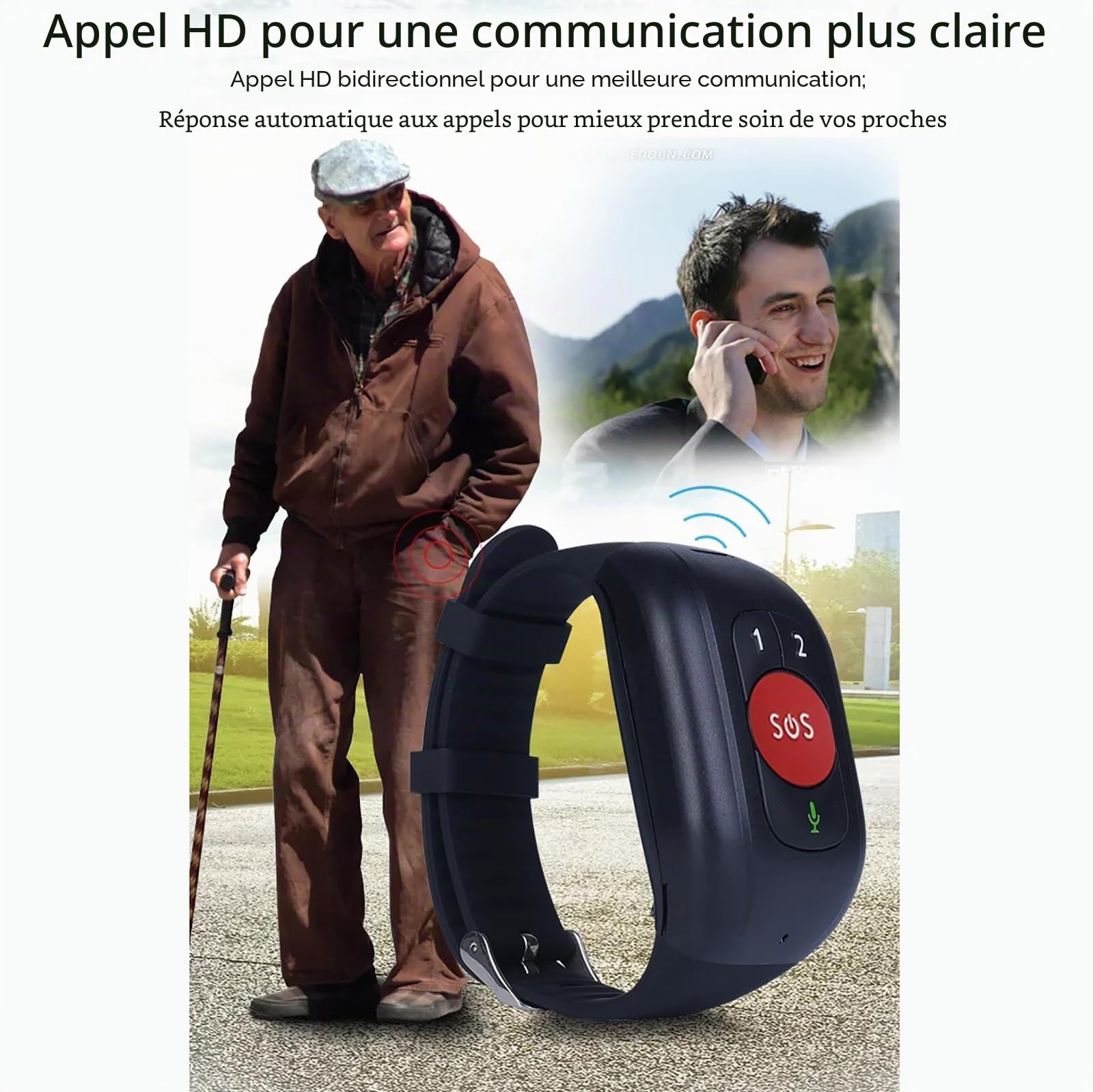 Tracker GPS 4G pour personnes âgées, montre intelligente avec détection de chute, appel rapide, rappel de médicaments, interphone vocal, surveillance de la température corporelle, bouton SOS, autisme,