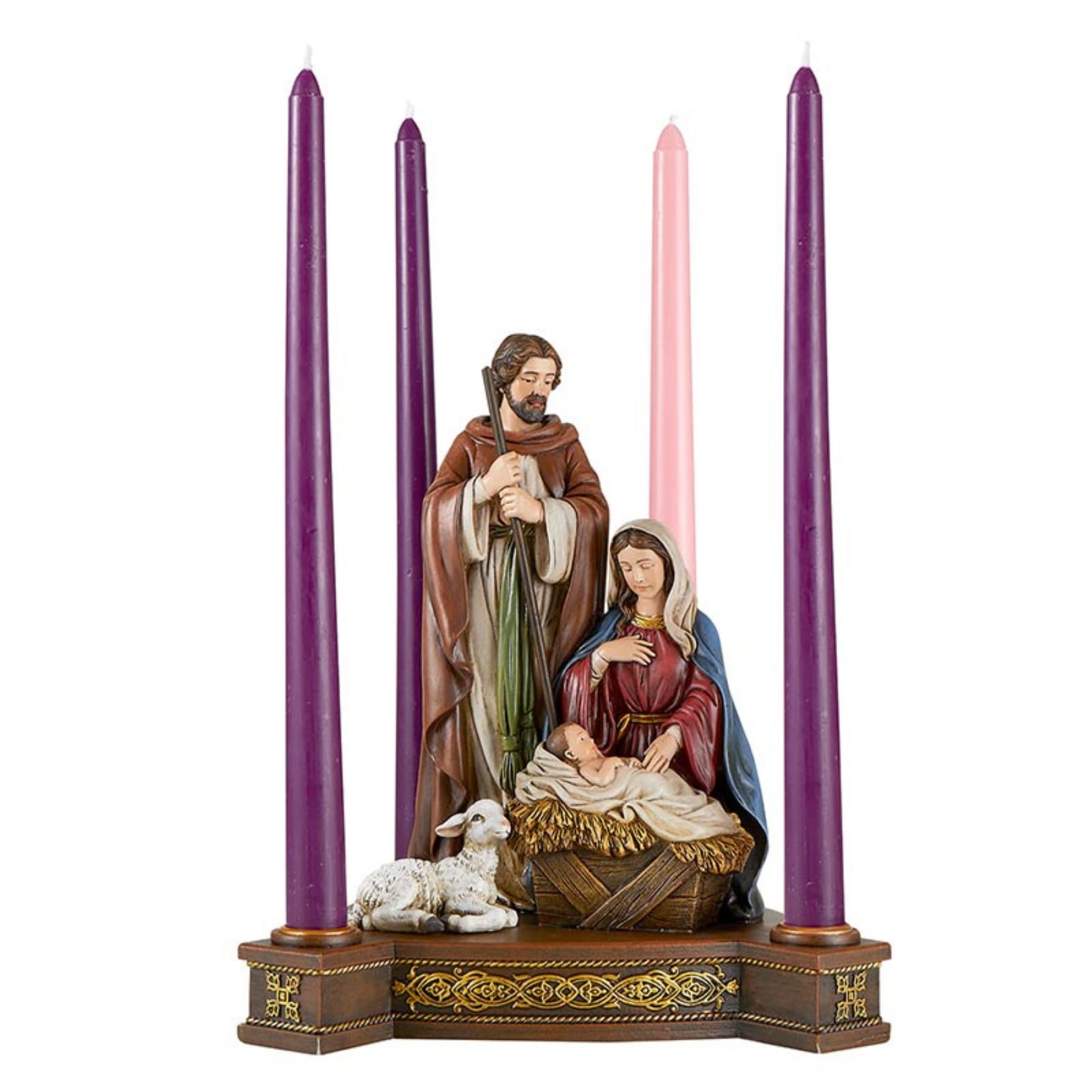 キリスト降誕キャンドルホルダー 【カラフルNativity】 Amazon.com: Christian Brands Nativity Advent Candleholder