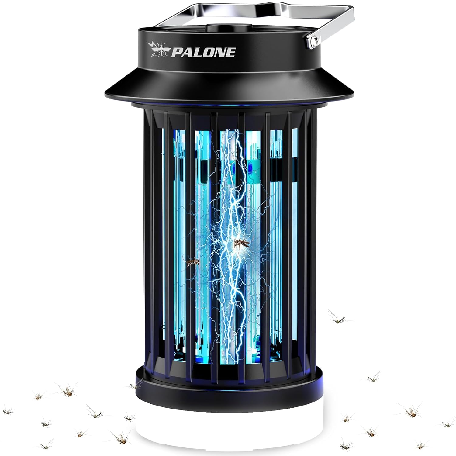 Rechargeable Fly Killer, 2600mAh USB-C Electric Bug Zapper & Night Light, 2-in-1 UV Mosquito Trap & Portable Camping Lantern, High-Voltage Insect Gnat Catcher for Home, Garden, Patio, Caravan, Picnic