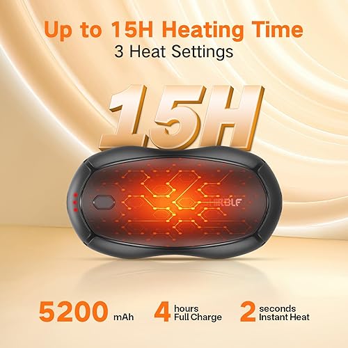 Miniatura 8 de Hand Warmers Rechargeable 2 Pack - 15Hrs Long Heating Rechargeable Heater, Reusable Handwarmers, Portable Pocket Electric Hand Warmer Use As Winter