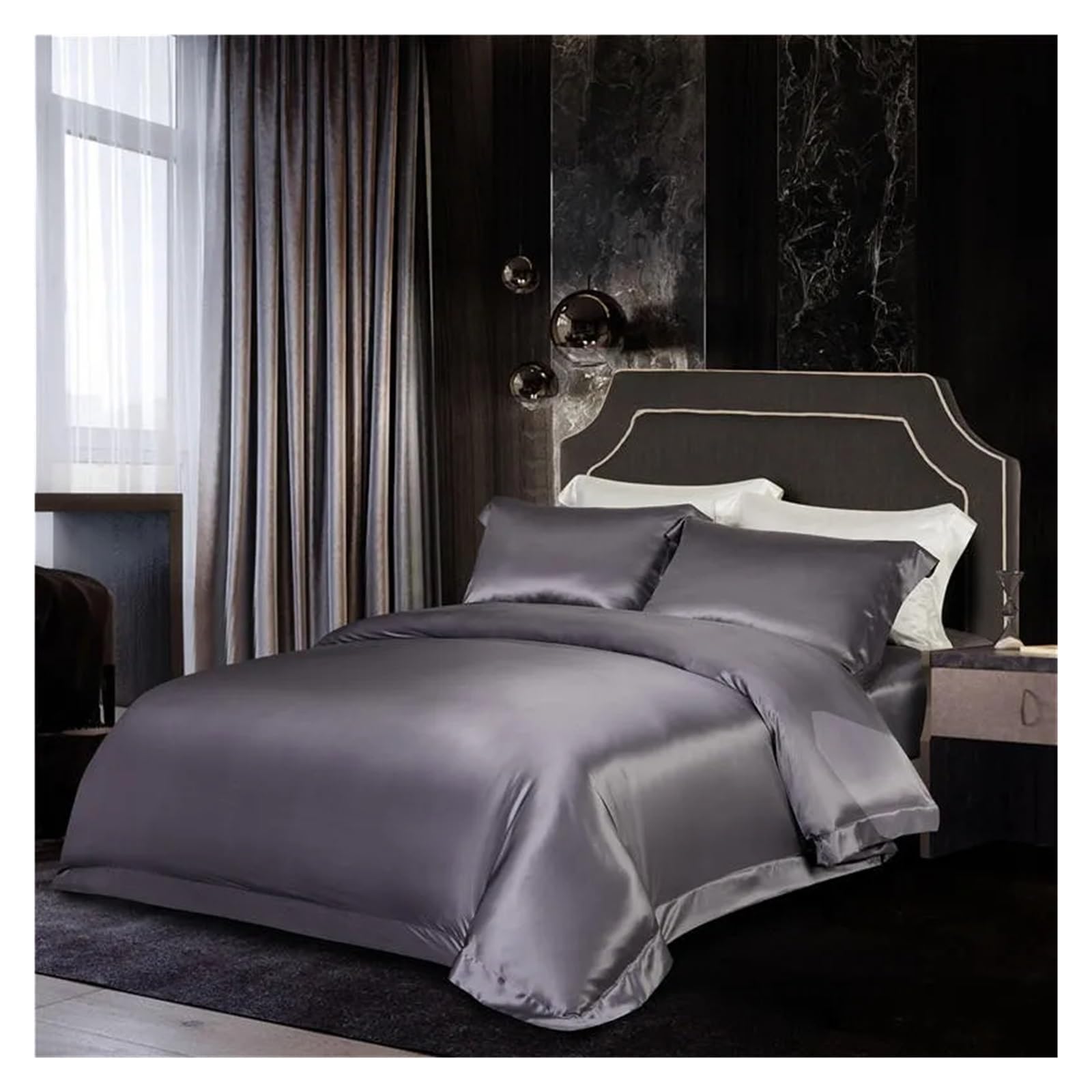 Sbcgfy C Duvet Over Sets, Red Top Grade Mulberry Silk Duvet Over,Both Sides Nature 1P 2P Pillowcase,-Queen Size 1.8M Bed 4Pcs