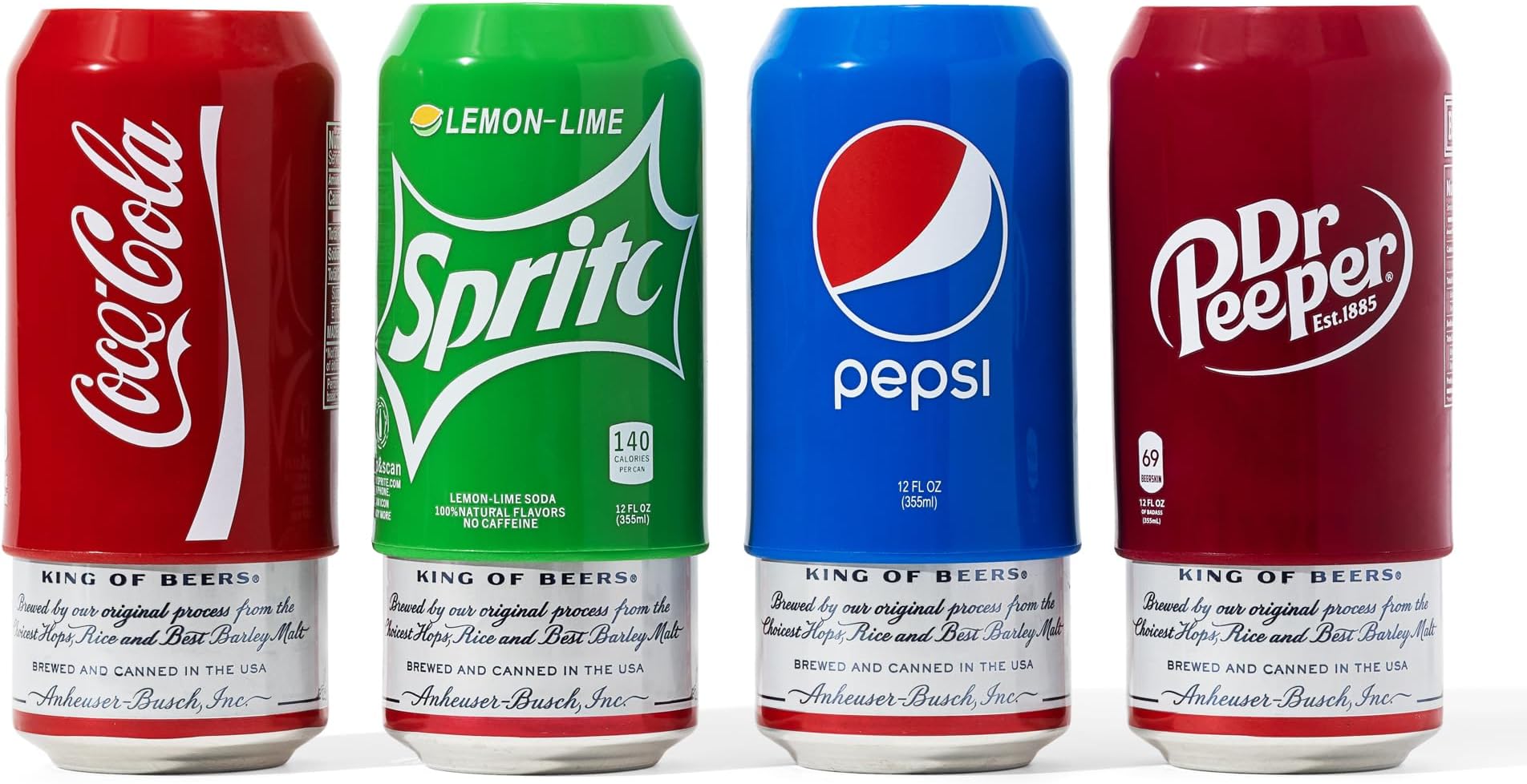 Silicone Can Covers (4 Pack), Hides Can as Soda, Sleeve Accessory for Your Drink Disguise Suitable for All Standard 12 OZ Cans