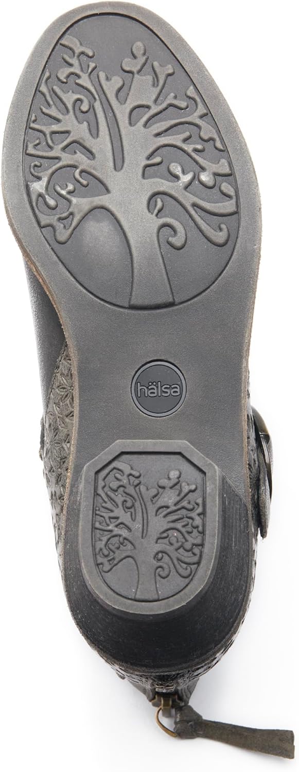 WOMEN'S HÄLSA MELANIA ANKLE BOOTIE – Comfortable Orthopedic Leather Boot for Women, Supportive Low Heel Zip-Up Fashion Boot, Casual & Dressy Walking Shoes for All-Day Comfort