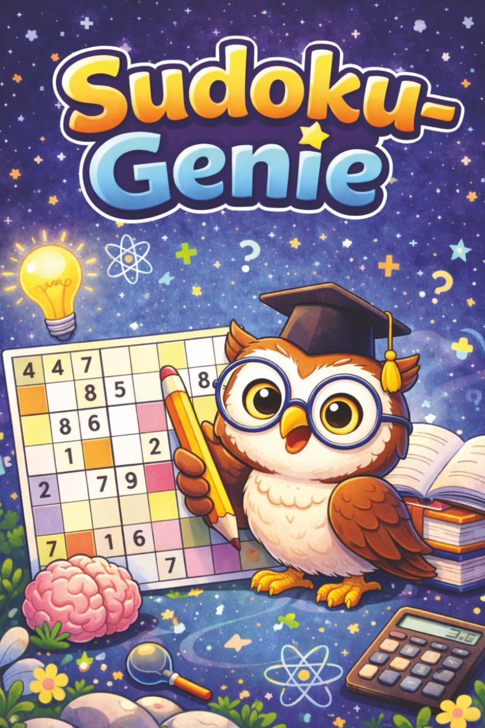 Sudoku Genie Rätsel Buch: Sudoku Rätsel für Genies | ca. A5, 110 Seiten, 50+ Funfacts | 50+ Rätsel | Lösungen inklusive