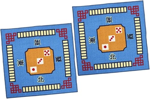 Toyvian Juego de 2 manteles Mahjong, tapete de juego de mahjong, tapete antimahjong, tapete de juegos de mesa, tapete de póquer de mahjong, tapete