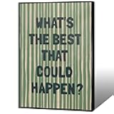 What'S The Best That Could Happen Posters Daily Reminder Positive Quote Canvas Wall Art Trendy Green Striped Inspirational Aesthetic Wall Decor For Girl Bedroom Apartment Dorm 12x16in Unframed