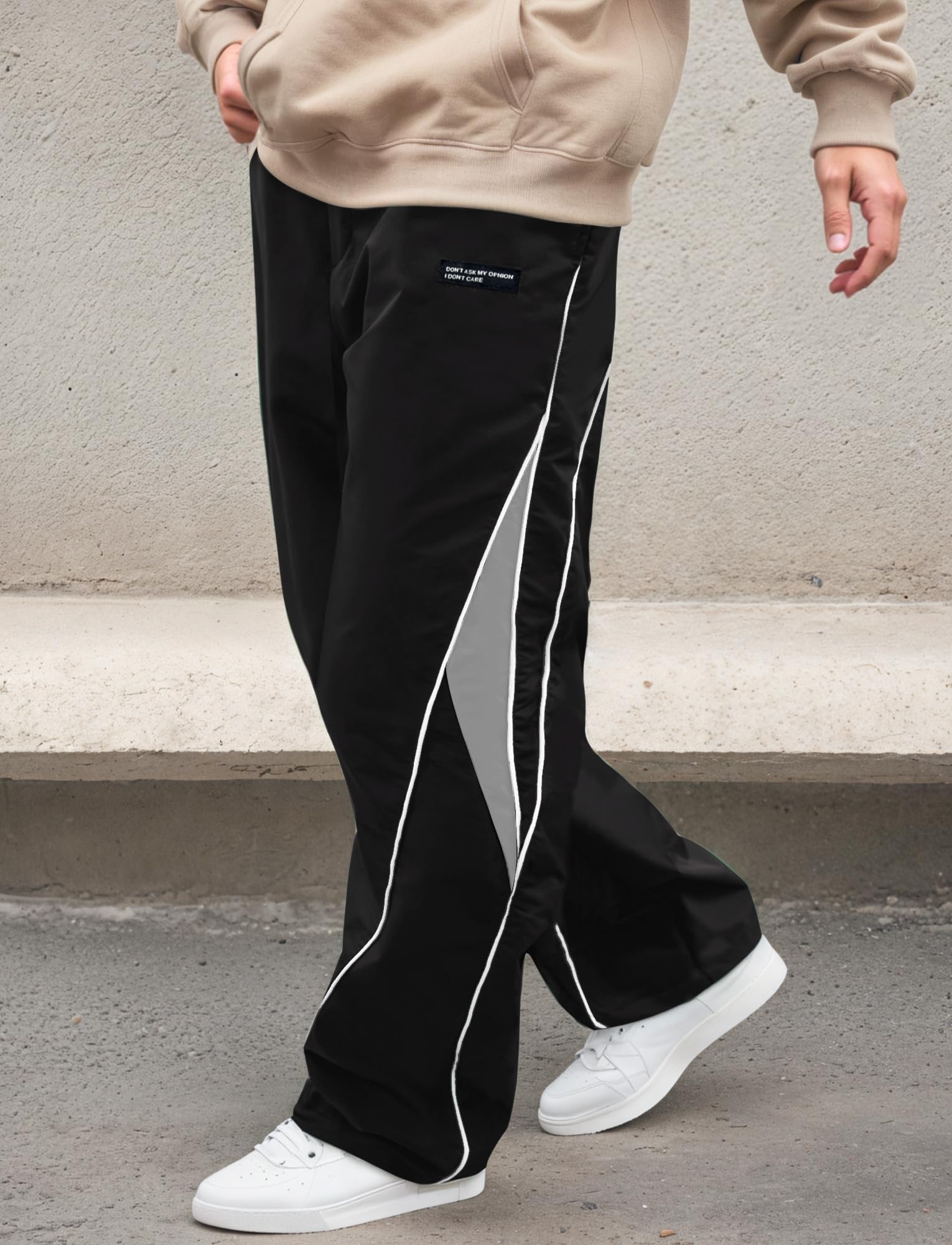 AIEOE Y2K Streetwear - Pantaloni da jogging da uomo, per il tempo libero, con pistagna