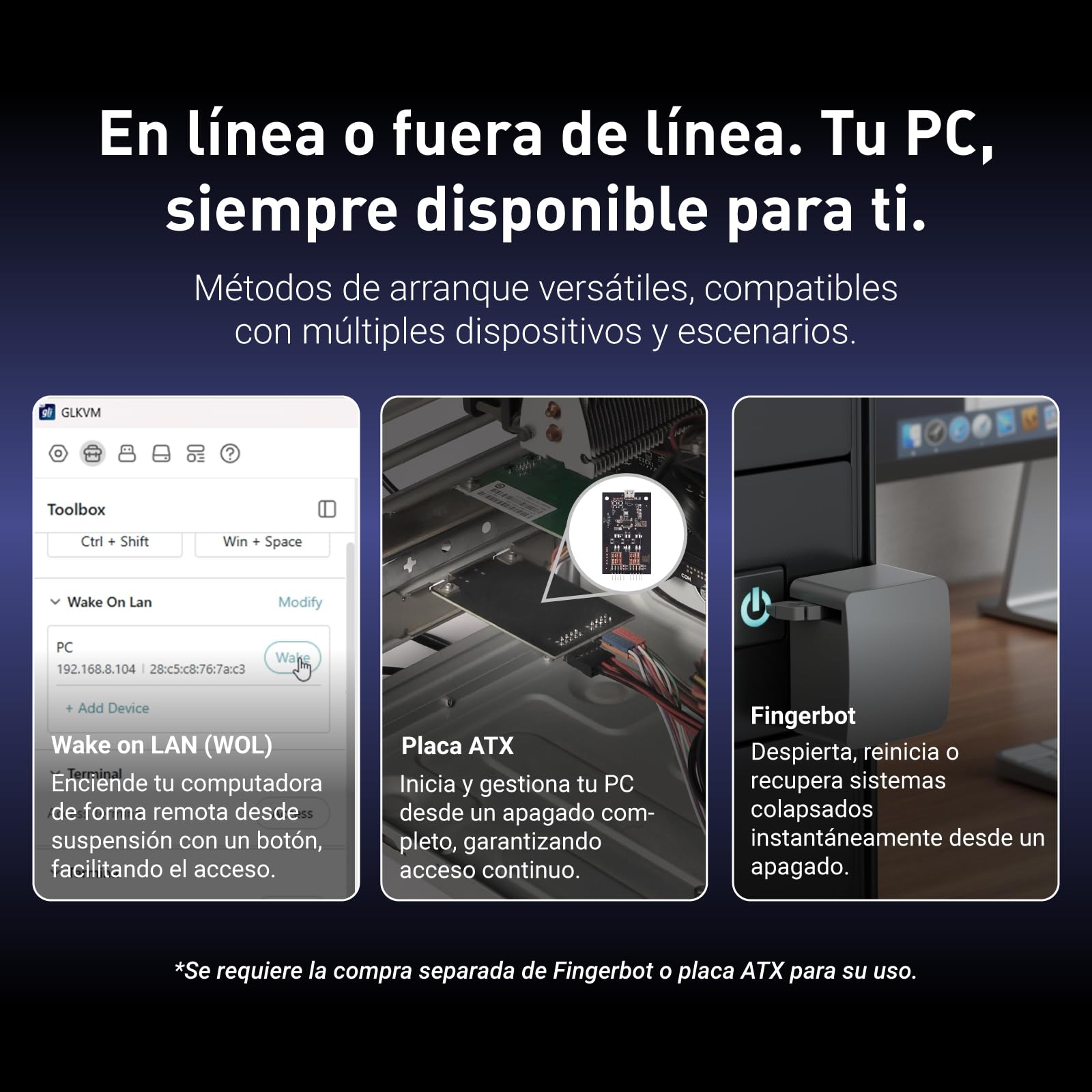 GL.iNet Comet Pro (GL-RM10) KVM remoto a través de Wi-Fi, Wi-Fi 6 de doble banda, paso 4K a 30FPS, pantalla táctil, eMMC de 32 GB, soporte a escala, acceso remoto para recuperación de desastres