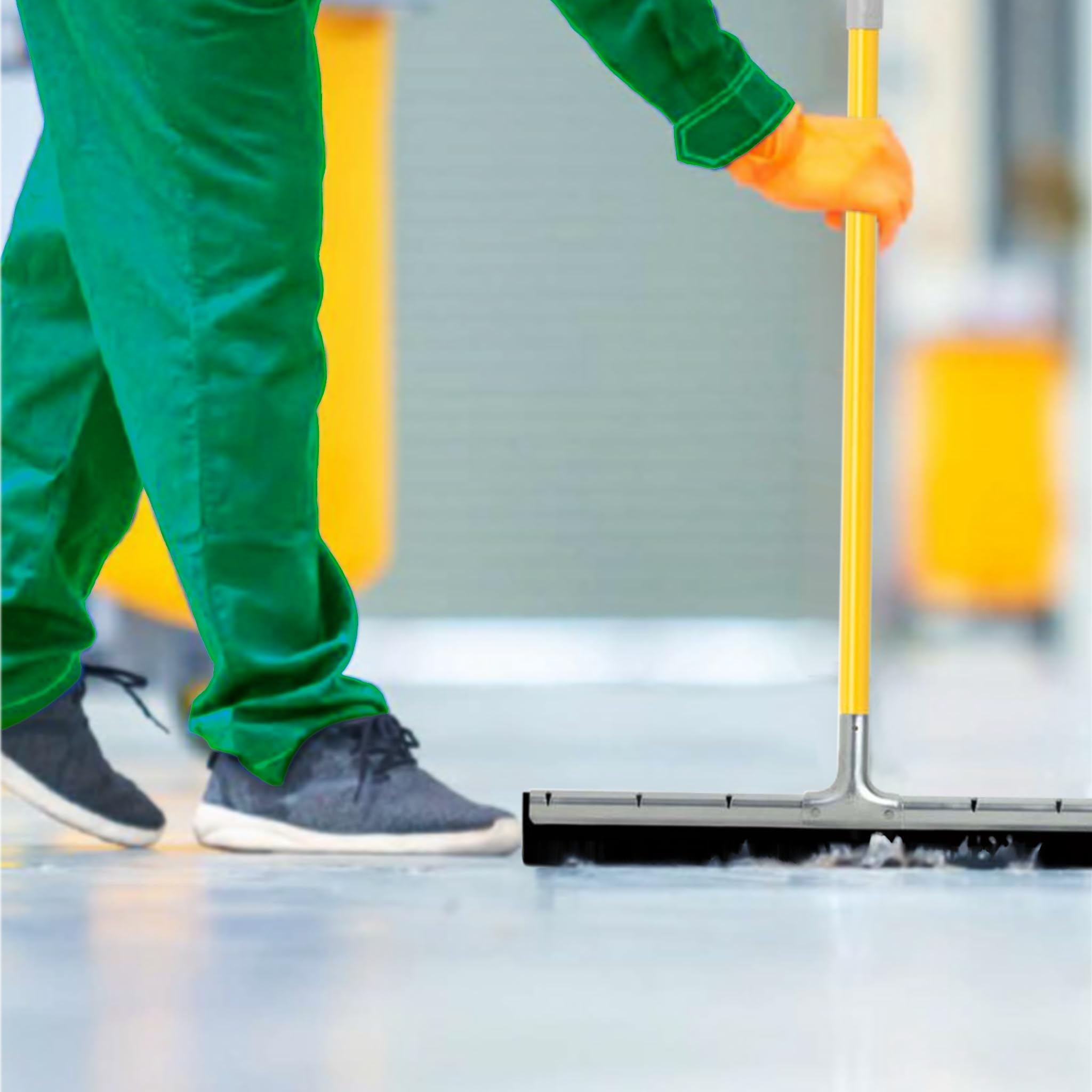 Apex Spingiacqua Spatola Pavimenti con Doppia Gomma 55cm e Solido Manico in Metallo, Tira Acqua