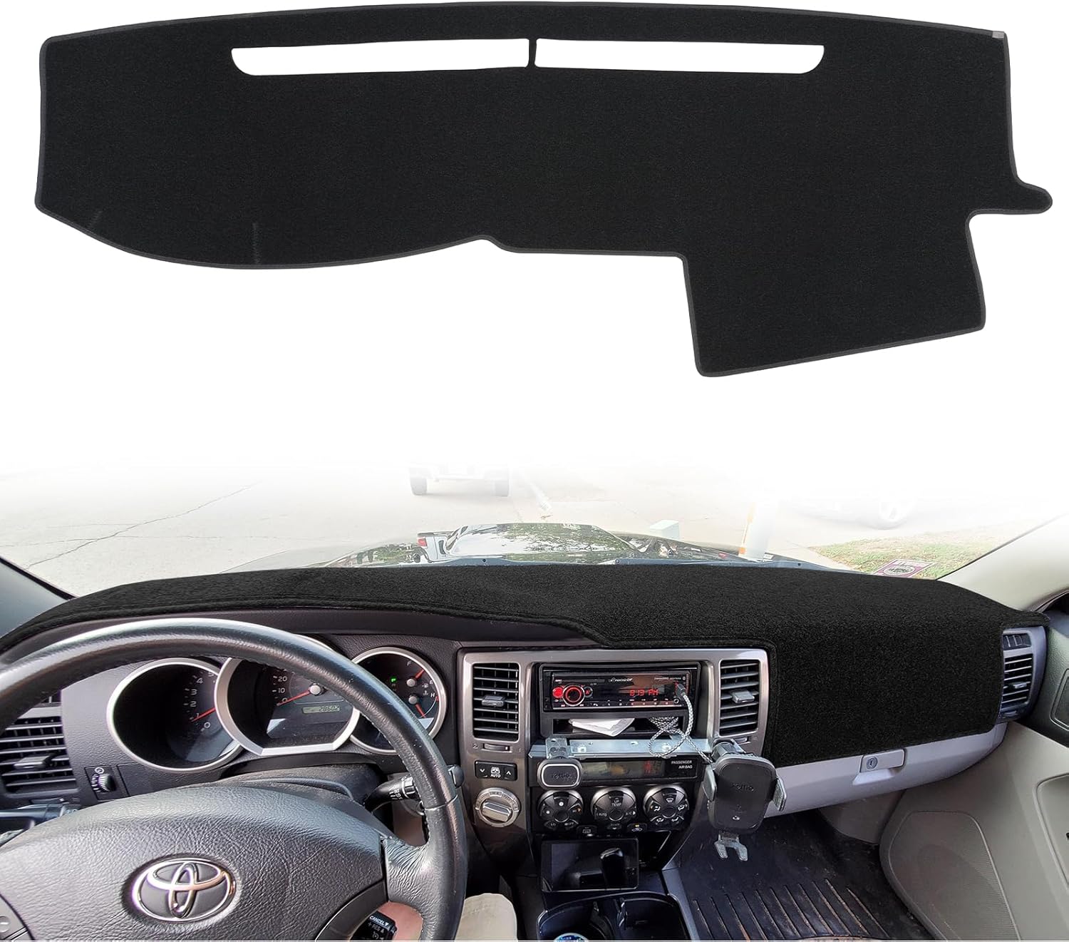 Dashboard Cover Mat Dash Cover Compatible with Toyota 4Runner 1996 1997 1998 1999 2000 2001 2002 Dash Board Protector Cover(Beige)