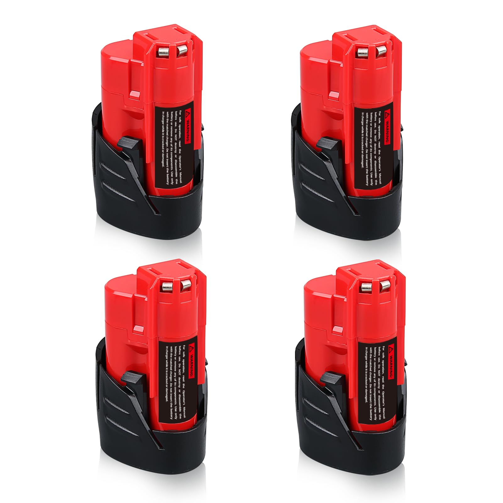 VANON Upgraded 4Pack 3.5Ah 12V Lithium ion Replacement for Milwaukee 12V Battery 48-11-2401 48-11-2402 48-59-1812 48-11-2411 48-11-2420 48-59-2401