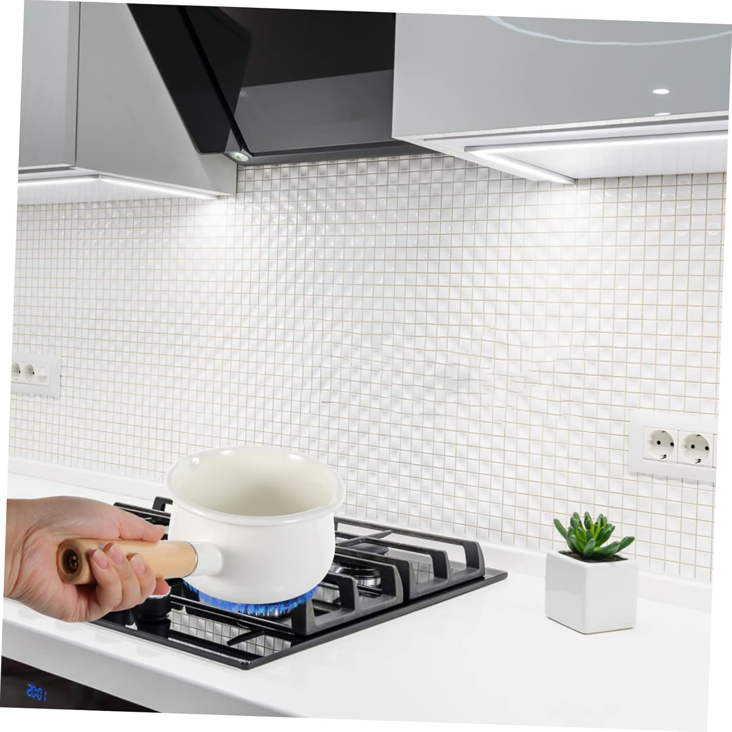 PRETYZOOM Enamel Pot for Cooking Noodles and Soups Kitchen Stockpot for Household Use Nonstick Saucepan Smooth for and Easy Cleaning