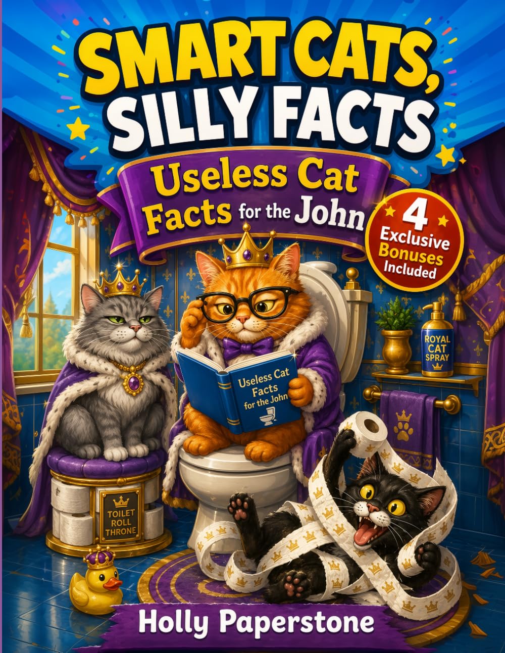 Smart Cats Silly Facts - Useless Cat Facts for the John: Discover why cats target sofas, curtains, and plants while you relax, laugh, and learn through playful bathroom-friendly trivia