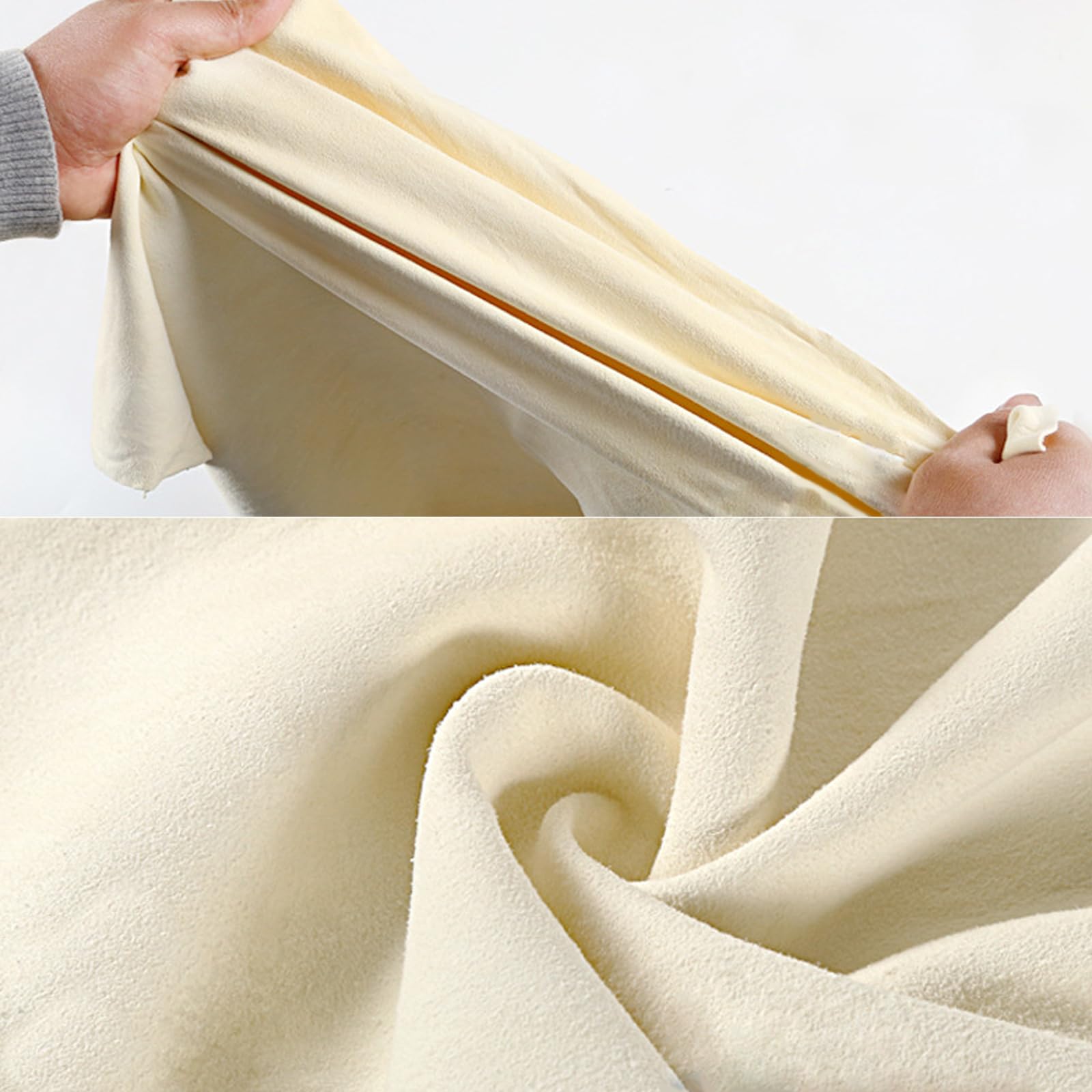 Natural Chamois-Leather Car Washing Towels Super Absorbent Home Window Glass Drying Cleaning Cloth Quick-Dry Wash Towel Suede-Deerskin Material — view 5